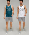 InstaCool Combo Basketball Muscle Vest Anti odour and Moisture Wicking 2pcs