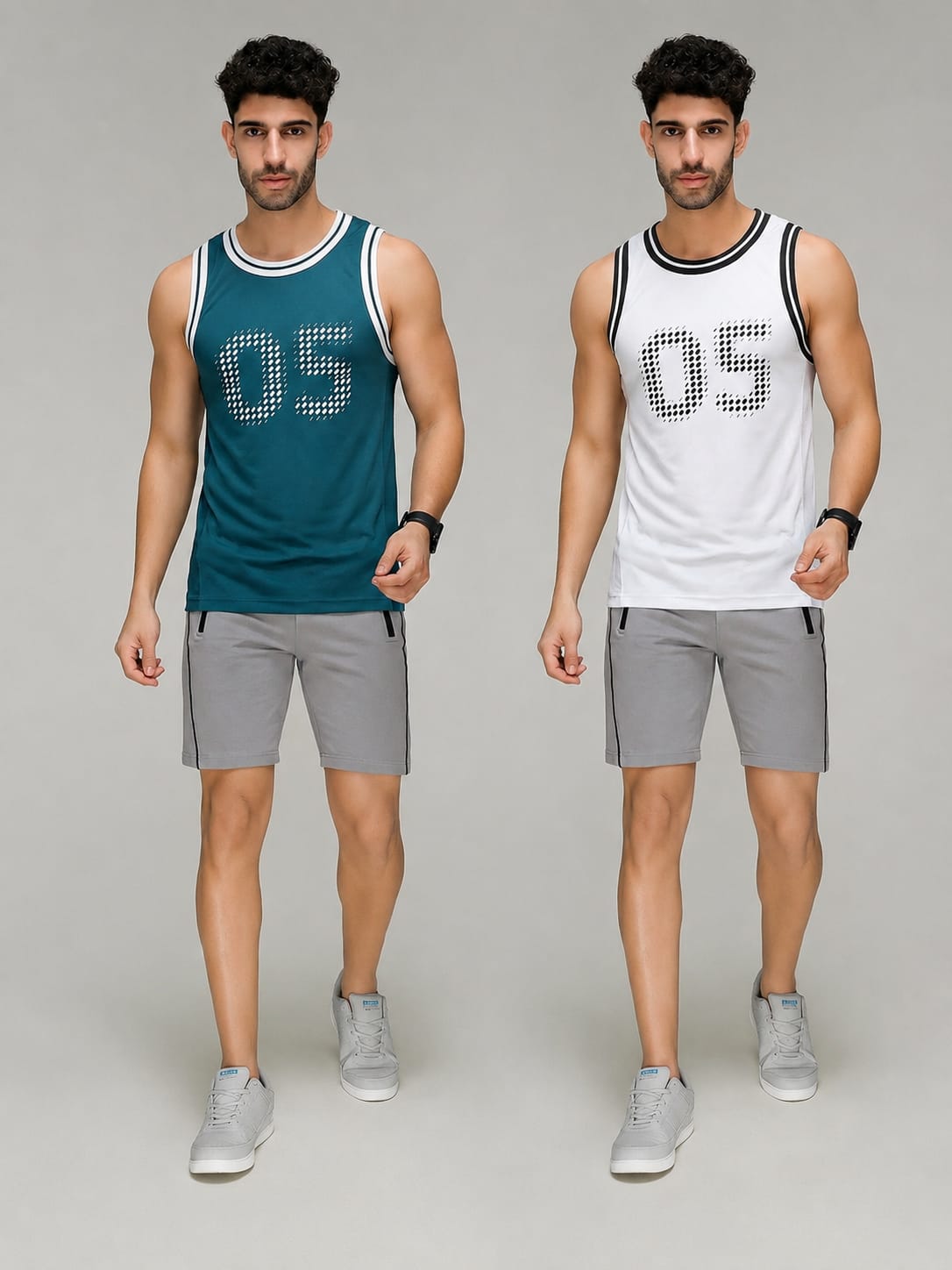 InstaCool Combo Basketball Muscle Vest Anti odour and Moisture Wicking 2pcs