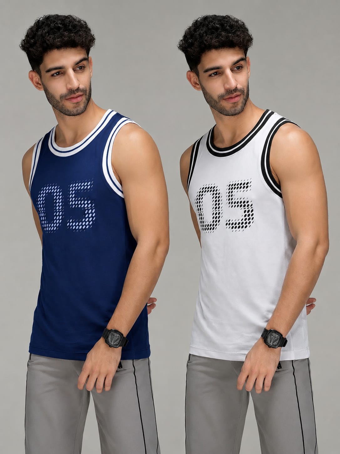 InstaCool Combo Basketball  Muscle Vest Anti odour and Moisture Wicking 2pcs