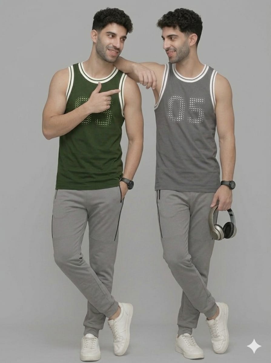 InstaCool Combo Basketball Muscle Vest Anti odour and Moisture Wicking 2pcs