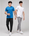 Round Neck Fluyid Cotton Rich, Solid Colour T-shirt Pack of 2