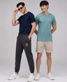 Round Neck Fluyid Cotton Rich, Solid Colour T-shirt Pack of 2