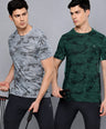 Instacool Printed Jersey Tee with Side Mesh - Combo