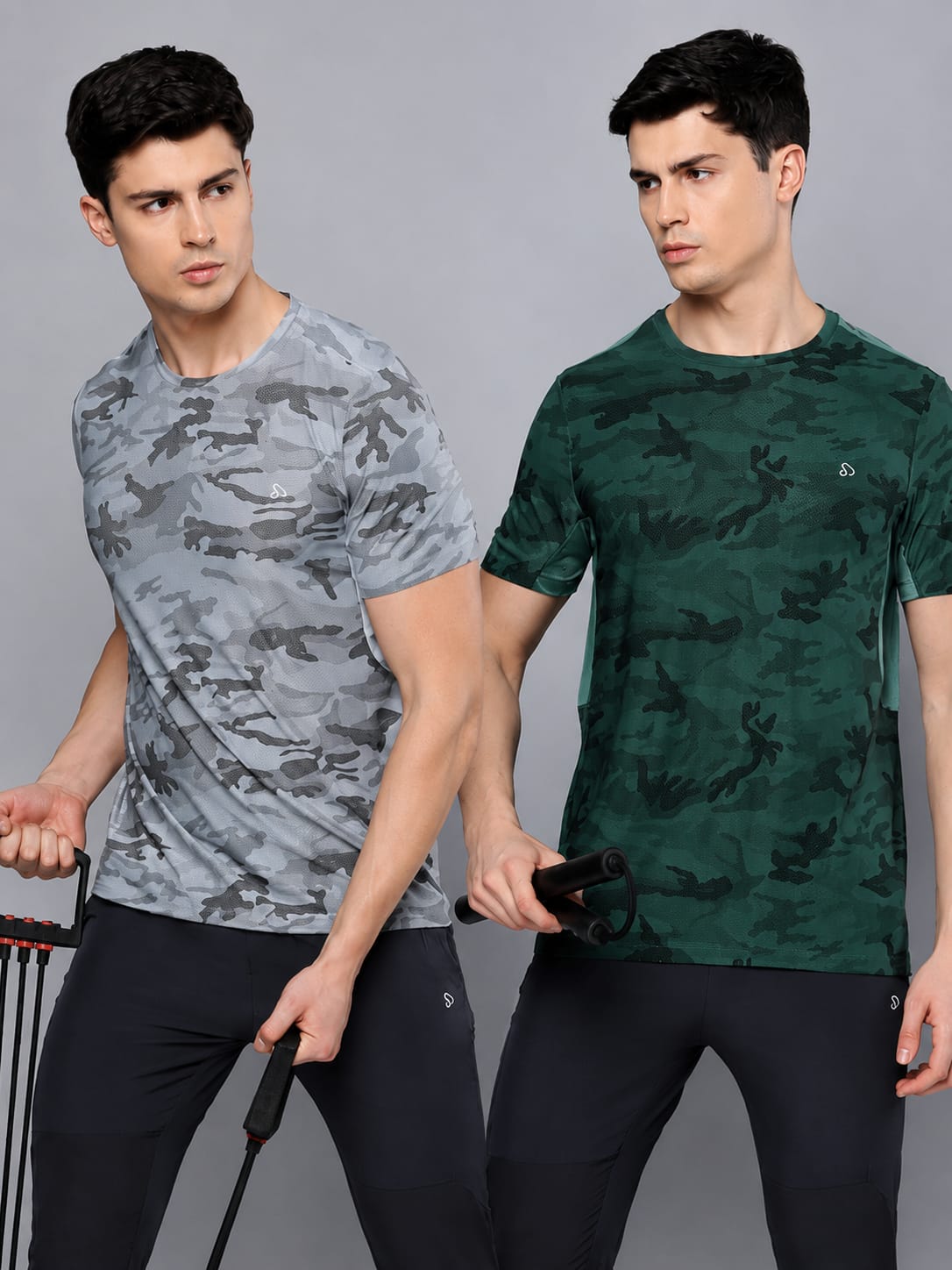 Instacool Printed Jersey Tee with Side Mesh - Combo