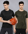 Instacool Printed Jersey Round Neck Tee - Combo