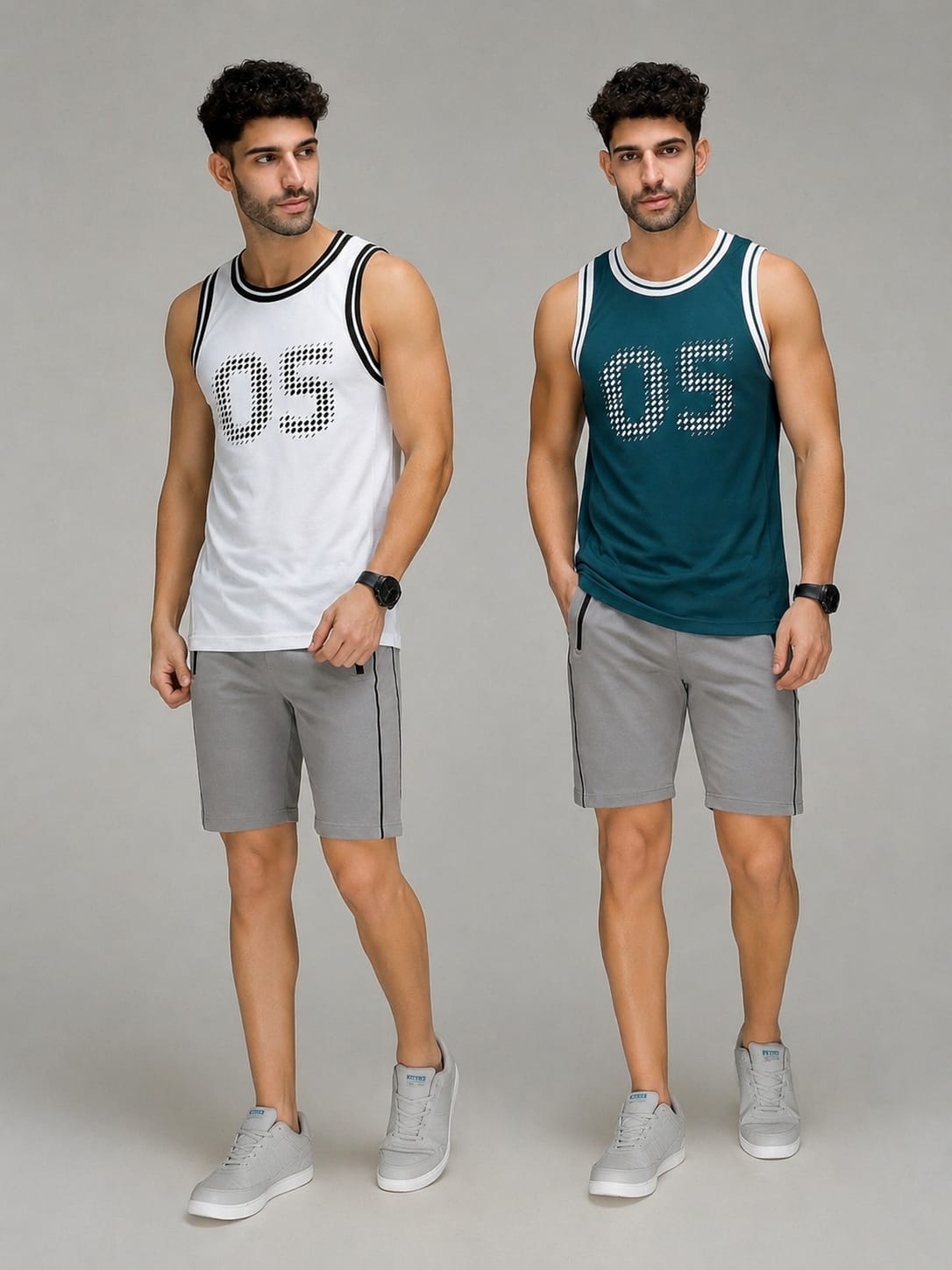 InstaCool Combo Basketball Muscle Vest Anti odour and Moisture Wicking 2pcs