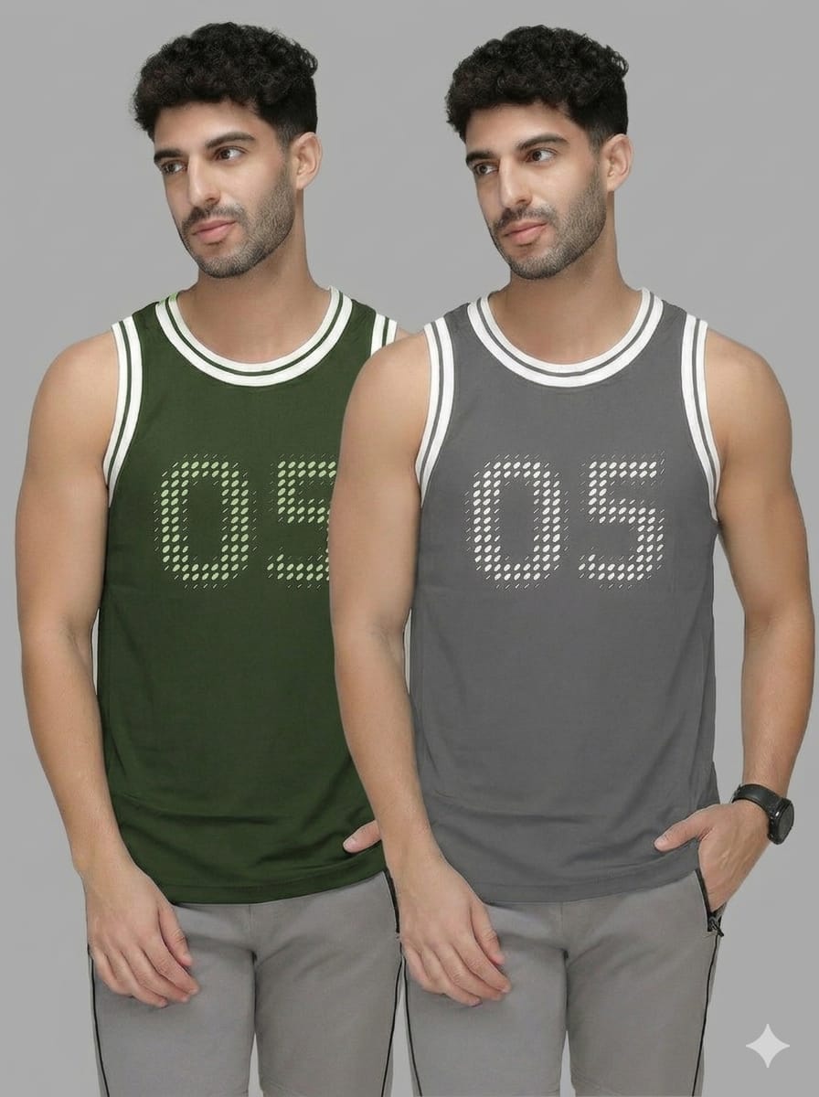 InstaCool Combo Basketball Muscle Vest Anti odour and Moisture Wicking 2pcs
