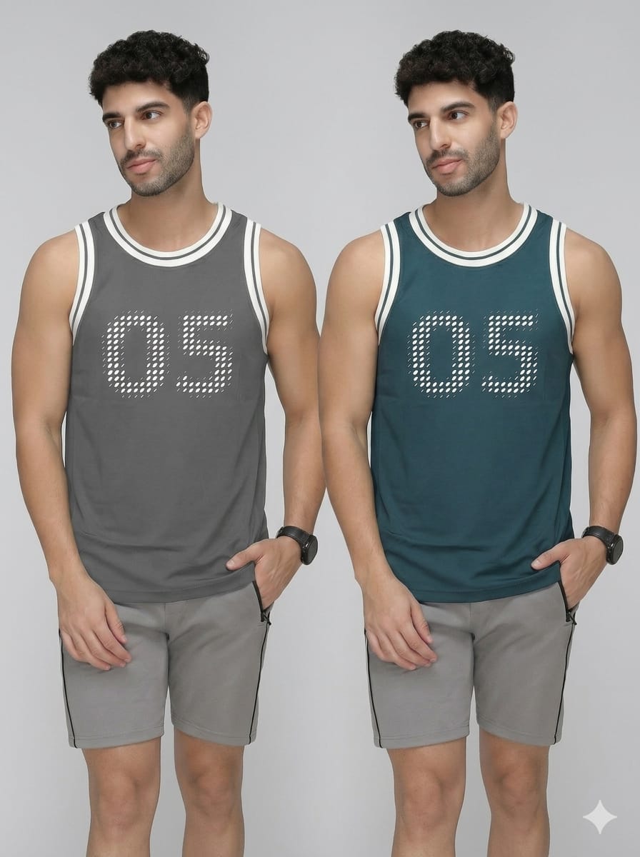 InstaCool Combo Basketball Muscle Vest Anti odour and Moisture Wicking 2pcs