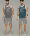 InstaCool Combo Basketball Muscle Vest Anti odour and Moisture Wicking 2pcs