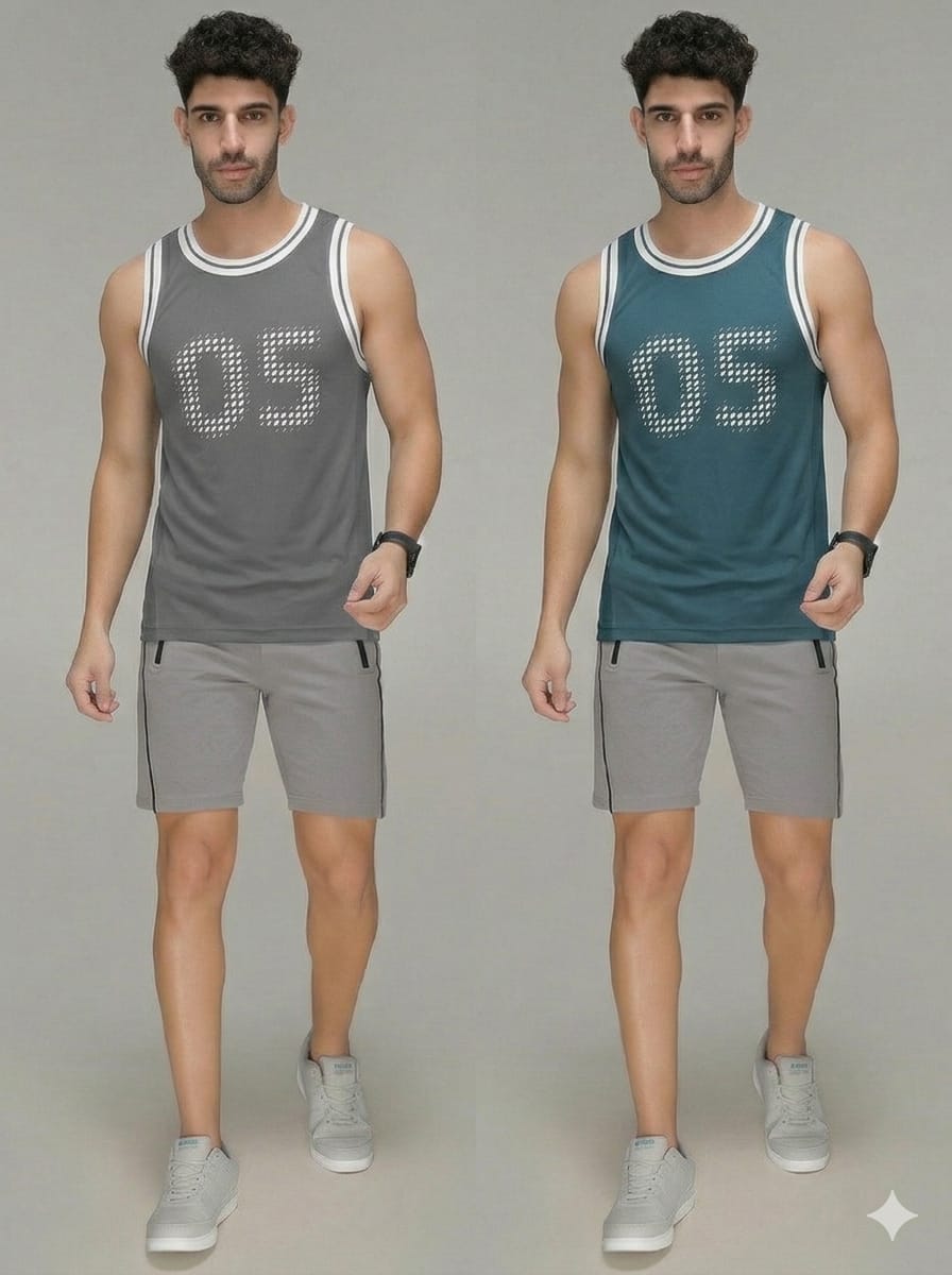InstaCool Combo Basketball Muscle Vest Anti odour and Moisture Wicking 2pcs