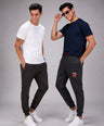 Round Neck Fluyid Cotton Rich, Solid Colour T-shirt Pack of 2