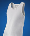 Sporto Men's Cotton White Derby Vest - Ribbed Fabric (Pack Of 3)