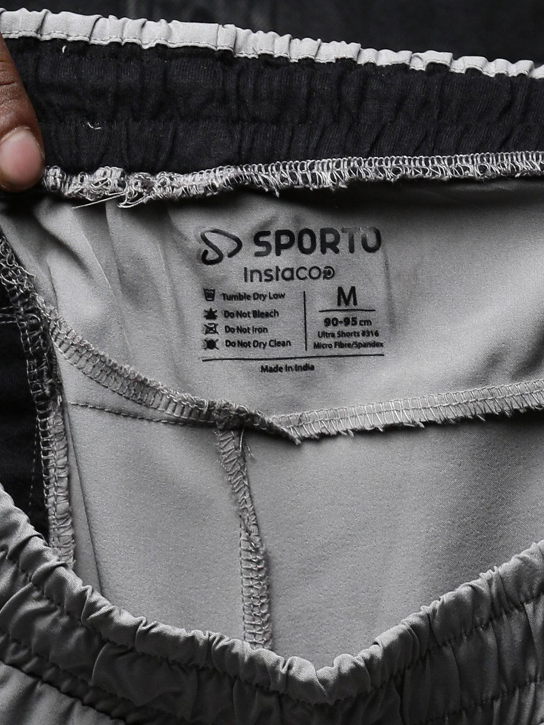 Sporto Men's Ultra Light Shorts Dry fit Bermuda Shorts - Grey