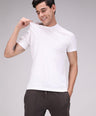 Sporto Men's Round Neck Cotton Rich, Solid Colour T-shirt Pack of 2