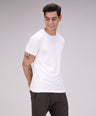 Sporto Men's Solid Fluid Cotton Tee - White