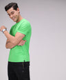 Sporto Men's Solid Fluid Cotton Tee - Tender Green