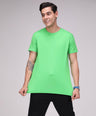 Sporto Men's Solid Fluid Cotton Tee - Tender Green