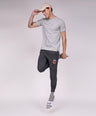 Sporto Men's Solid Fluid Cotton Tee - Grey Melange