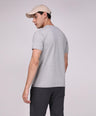 Sporto Men's Solid Fluid Cotton Tee - Grey Melange