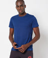 Sporto Men's Round Neck Cotton Tee - Denim Navy