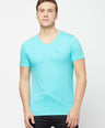 Sporto Men's Slim fit V Neck T-Shirt - Ocean Weave