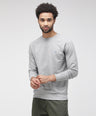Sporto Men's Solid Sweatshirts - Grey Melange