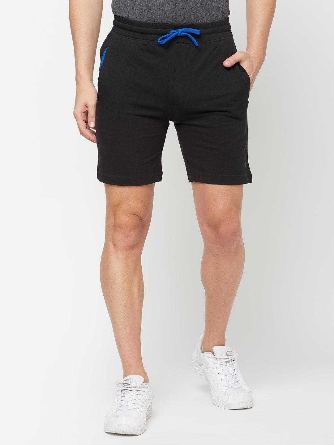 Sporto Men's Solid Lounge Shorts - Blue