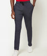 Sporto Men's Double Knit Black Denim Track Pants