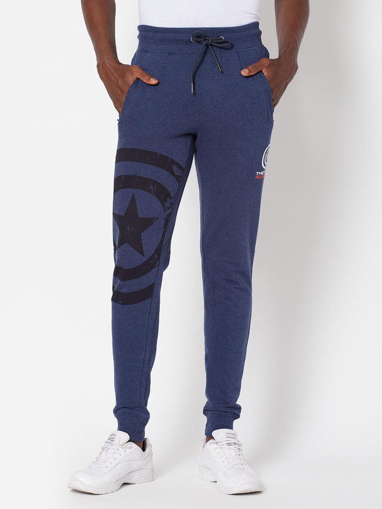 Sporto Dark Blue Regular Fit Trackpants