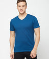 Sporto Men's Slim fit V Neck T-Shirt - Denim Navy
