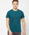 Sporto Men's Round Neck Cotton Tee - Atlantic Deep