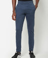 Sporto Men's Blue Melange Terry knit Track pant