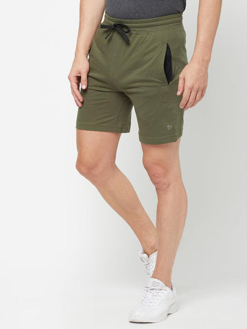 Sporto Men's Casual Solid Lounge Shorts - Olive - Sporto by Macho