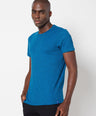 Sporto Men's Round Neck Cotton Rich, Solid Colour T-shirt Pack of 2