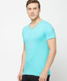 Sporto Men's Slim fit V Neck T-Shirt - Ocean Weave