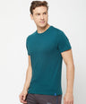 Sporto Men's Round Neck Cotton Tee - Atlantic Deep