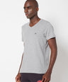 Sporto Men's V Neck T-Shirt - Pack of 2 [Grey & Anthra]