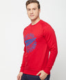 Sporto Men's Full Sleeve Sweatshirt - Red Cherry
