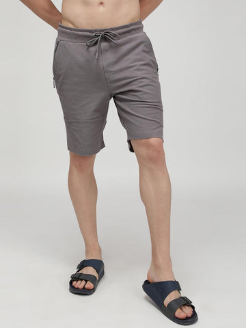 Sporto Men's Cotton Bermuda Shorts -Charcoal Grey