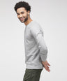 Sporto Men's Solid Sweatshirts - Grey Melange
