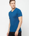 Sporto Men's Slim fit V Neck T-Shirt - Denim Navy