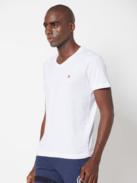 Sporto Men's V Neck T-Shirt - Pack of 2 [Black & White]