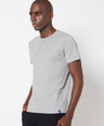 Sporto Men's Round Neck Cotton Tee - Grey Melange