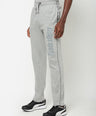 Sporto Men's Grey Melange Printed Track Pant