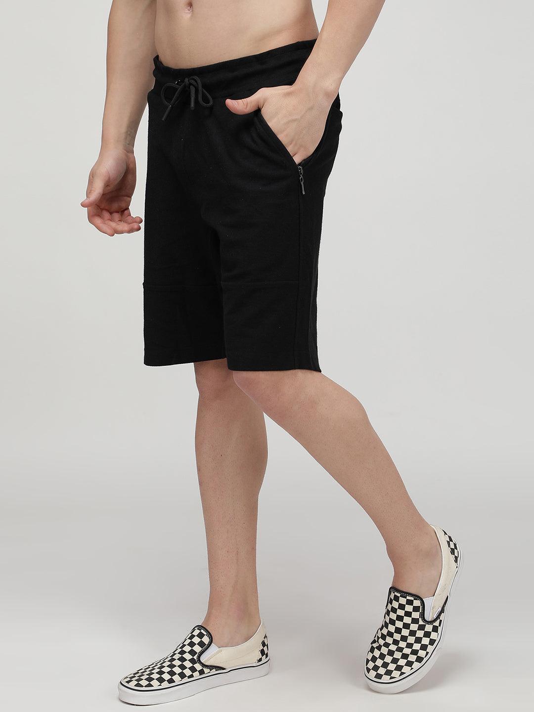 Sporto Men's Cotton Bermuda Shorts - Black