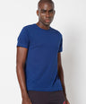 Sporto Men's Round Neck Cotton Tee - Denim Navy