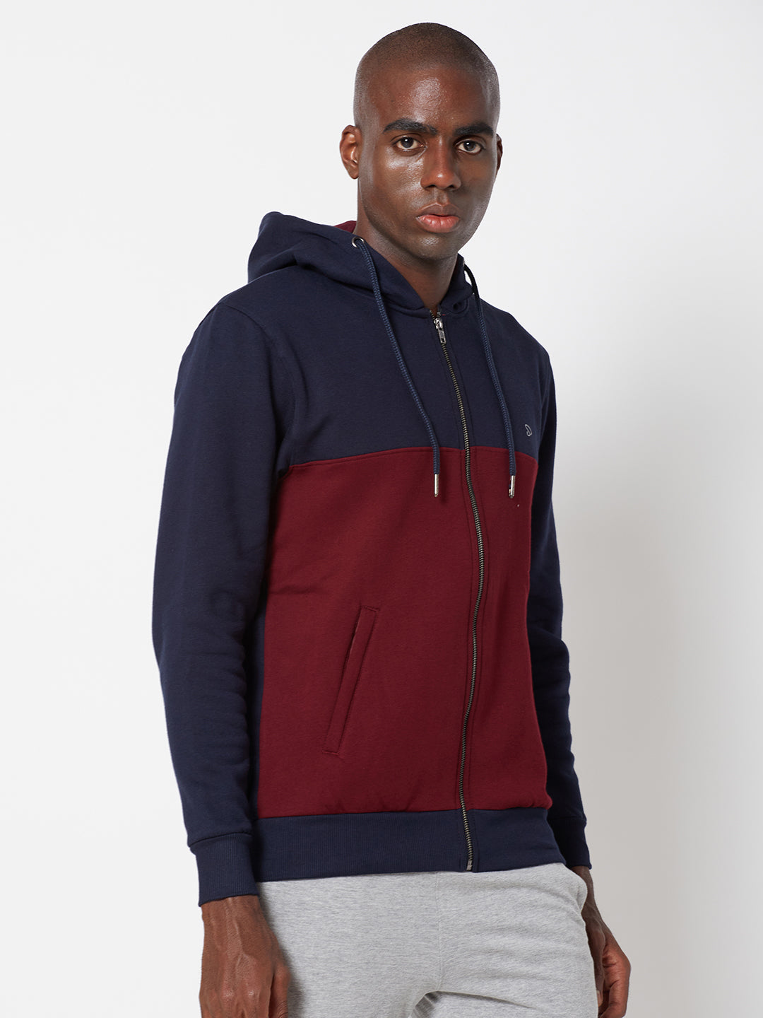Sporto Men's Zippered Hoodie Jacket - Navy