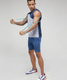 Sporto Men's Gym Athletic Bermuda Shorts - Bunker Blue