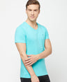 Sporto Men's Slim fit V Neck T-Shirt - Ocean Weave