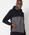 Sporto Men's Zippered Hoodie Jacket - Black